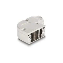 Gehäuse für D-Sub 9 Pin Stecker Buchse mit Metallhalterung 90° gewinkelt Zinklegierung