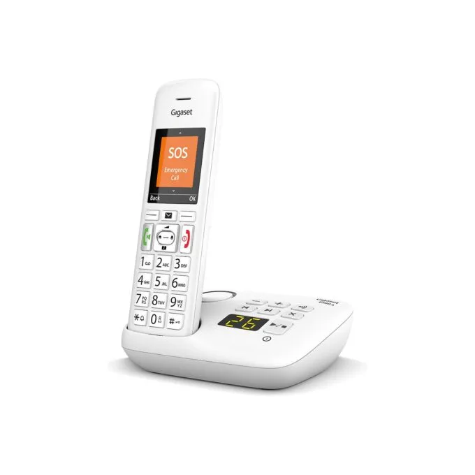Gigaset E390A Schnurlostelefon mit Anrufbeantworter weiß — image 3
