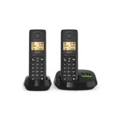 Gigaset PURE 100 AM Duo schwarz Schnurlostelefon mit AB Int.Ware