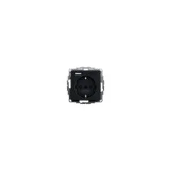 GIRA 2459005 SCHUKO SH USB-Spannungsvers. 2f Typ A C System 55 Schwarz m