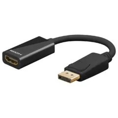 Goobay DisplayPort HDMITM Adapterkabel 1.2 unterstützt 4K 2K HD-Auflösung und 3D-Video