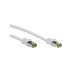 Goobay GHMT-zertifiziertes CAT 8.1 0,5m Patchkabel, S FTP (PiMF), weiß