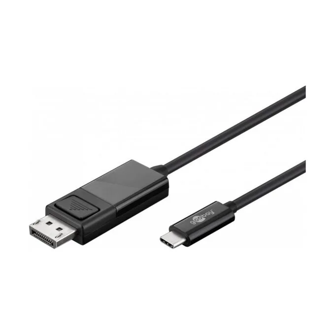 Goobay USB-C auf DisplayPort Kabel, Schwarz 4k@60Hz, 1,20 m — image 1