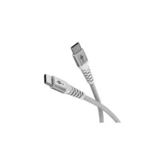 Goobay USB-C (ST-ST) 2m Anschlusskabel Textilmantel Weiß