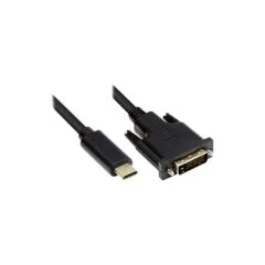 Good Connections Adapterkabel USB-C an DVI 24+1 schw. 2m