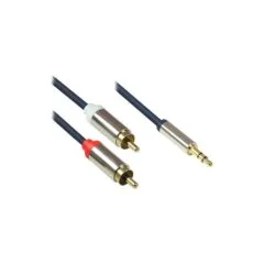 Good Connections Audiokabel 3-pol. 3.5mm-St.-2xRCA St. 3m