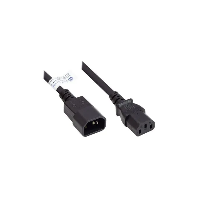 Good Connections Kaltgeräteverlängerung an C13 schwarz 1,5m — image 1