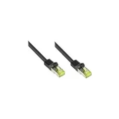 Good Connections Patchkabel m. Cat.7 Rohk. schwarz 0,15m