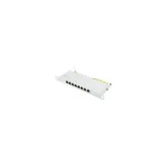 Good Connections Patchpanel 10'Cat. 6 8-P. 0,5 HE lichtgr.