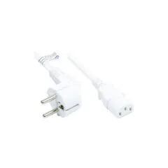 Good Connections Schutzkontakt-Stecker gew.- C13 weiß 0,5m