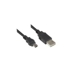 Good Connections USB2.0 Kabel EASY A-Mini B5pol. schw. 0,5m