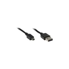 GoodConnections Anschlusskabel USB 2.0 EASY Stecker A an Mini B Stecker. schwarz. 1m.