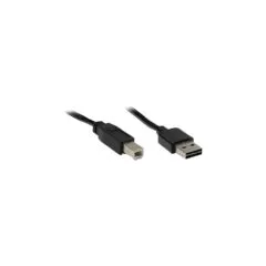 GoodConnections Anschlusskabel USB 2.0 EASY Stecker A an Stecker B. schwarz. 5m.