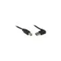 GoodConnections Anschlusskabel USB 2.0 EASY Stecker A gewinkelt an Stecker B. schwarz. 3m.