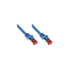 GoodConnections Patchkabel mit Rastnasenschutz. Cat. 6. S FTP. PiMF. PVC. 250MHz. blau. 0.25m.