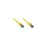 GoodConnections Patchkabel mit Rastnasenschutz. Cat. 6A. S FTP. PiMF. halogenfrei. 500MHz. gelb. 0.25m.