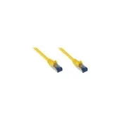 GoodConnections Patchkabel mit Rastnasenschutz. Cat. 6A. S FTP. PiMF. halogenfrei. 500MHz. gelb. 0.5m.