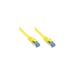 GoodConnections Patchkabel mit Rastnasenschutz. Cat. 6A. S FTP. PiMF. halogenfrei. 500MHz. gelb. 2m.