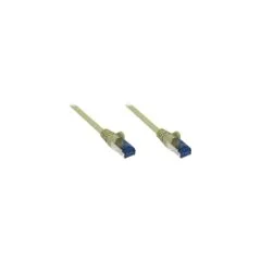 GoodConnections Patchkabel mit Rastnasenschutz. Cat. 6A. S FTP. PiMF. halogenfrei. 500MHz. grau. 1m.