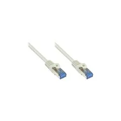 GoodConnections Patchkabel mit Rastnasenschutz. Cat. 6A. S FTP. PiMF. halogenfrei. 500MHz. grau. 3m.