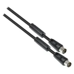 GoodConnections TV Antennenkabel. Koax Stecker an Koax Buchse (vernickelt). 2x Ferritkern. 2x geschirmt. Class A. 95 ...