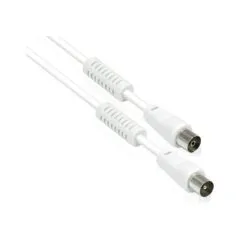 GoodConnections TV Antennenkabel. Koax Stecker an Koax Buchse (vernickelt). 2x Ferritkern. 2x geschirmt. Class A. 95 ...