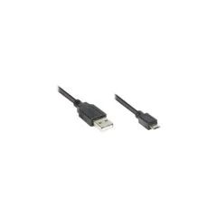 GoodConnections USB 2.0 A to Micro-B (ST-ST) 1m Adapterkabel Schwarz