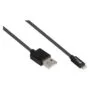 GoodConnections USB-A 2.0 to Lightning (ST-ST) 0,5m Ladekabel Textilmantel 12W Schwarz