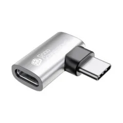GoodConnections USB-C 4.0 (ST-BU) Winkeladapter Portschoner 240W 8K 60Hz Silber