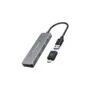 GRAUGEAR USB-HUB 4x USB 3.0. 2x Type-C und 2x Type-A retail