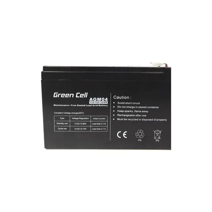 Green Cell AGM04 12V 7Ah VRLA Replacement Battery — image 3