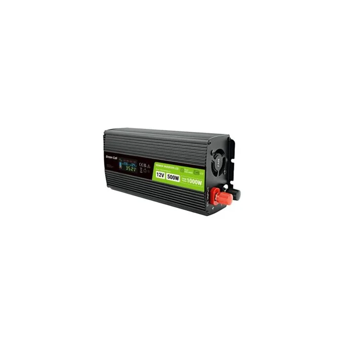 Green Cell KFZ Spannungswandler Power Inverter 12V to 230V 500W 1000W Display — image 1