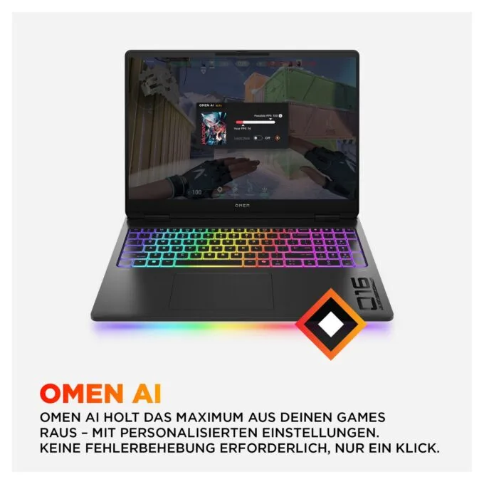 HP Omen Max 16' WQXGA Ryzen AI 7 H350 32GB 1TB SSD RTX 5070Ti Win11 Home - 16-ak0473ng — image 9