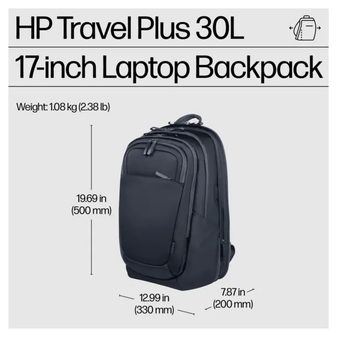 HP Travel Plus 30L 17-inch Laptop Backpack — image 4