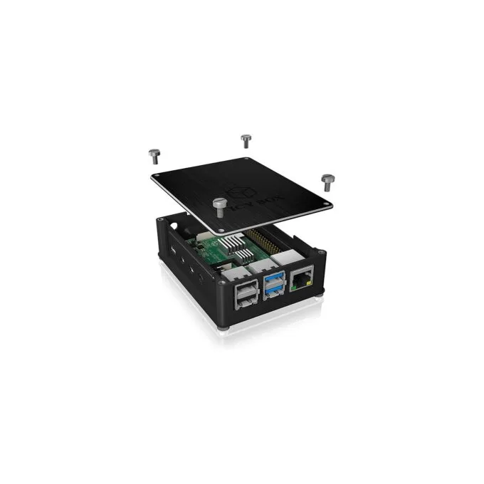 ICY BOX Gehäuse für Raspberry Pi® 4, Aluminium Cover und Seitengitter — image 4