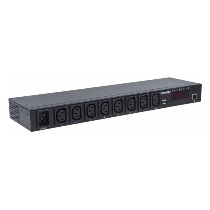 INTELLINET 19' Kaltgerätebuchse 8-fach IP C13 PDU — image 2