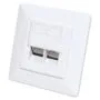 INTELLINET 2-Port Cat6a 10G RJ45-Unterputzdose STP weiß