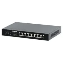 INTELLINET 8-Port 2.5G Ethernet PoE+ Switch 8x 10 100 1000 2500 Mbit s PSE PoE+ Ports 100W PoE-Leistungsbudget option...