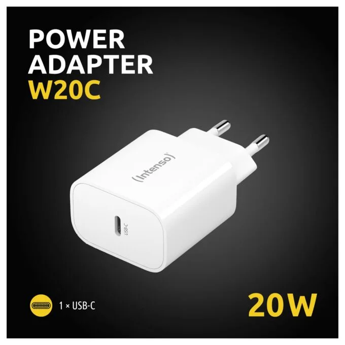 Intenso Power Adapter W20C. Weiß Anschluss: 1x USB-C. Output: max. 20 Watt — image 2