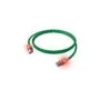 KAB EasyLan DualBoot LED Patchkabel RJ45 S FTP Cat.6A (Class EA), mit saCon Stecker, LSOH, grn, 0,5 m