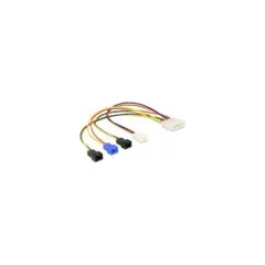 Kabel Stromversorgung Molex 4 Pin Stecker to 4 x 2 Pin Lüfter (12 V 7 V 5 V) 20 cm