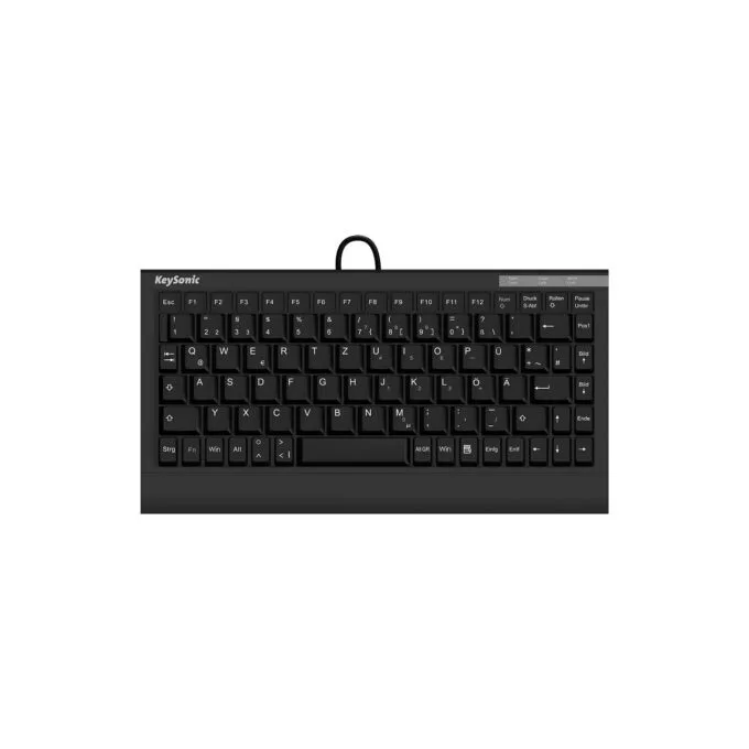 KeySonic ACK-595C+ (US) Mini SoftSkin PS 2-USB black — image 1