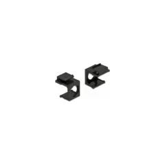 Keystone Abdeckung schwarz mit 9.7 mm Durchführung +Hex 4 Stück