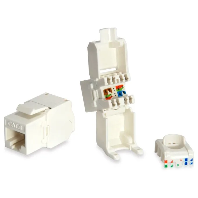 Keystone Jack ungeschirmt Cat6 LSA wzf.8Stk sw — image 1