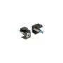 Keystone LED blau 6 V flach. schwarz