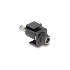 Keystone Modul DC 5.5 x 2.1 mm Buchse zu DC 5.5 x 2.1 mm Stecker schwarz