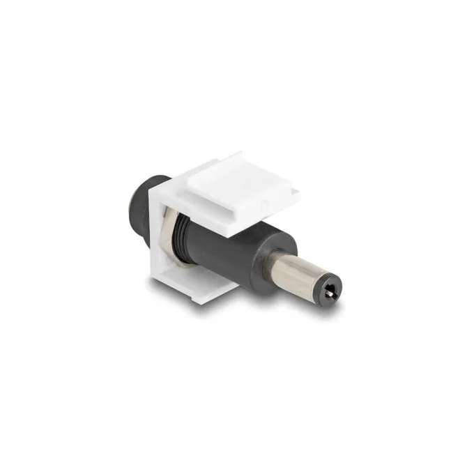 Keystone Modul DC 5.5 x 2.1 mm Buchse zu DC 5.5 x 2.5 mm Stecker weiß — image 2