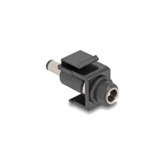 Keystone Modul DC 5.5 x 2.5 mm Buchse zu DC 5.5 x 2.1 mm Stecker schwarz