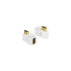 Keystone Modul HDMI Buchse to HDMI Buchse 90° gewinkelt weiß