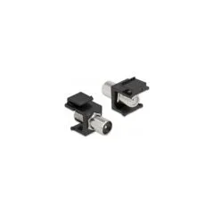 Keystone Modul IEC Stecker to F Buchse schwarz